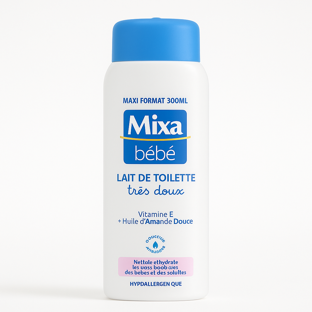 Mixa Bébé Gentle Cleansing Milk with Vitamin E & Sweet Almond Oil - 300ml