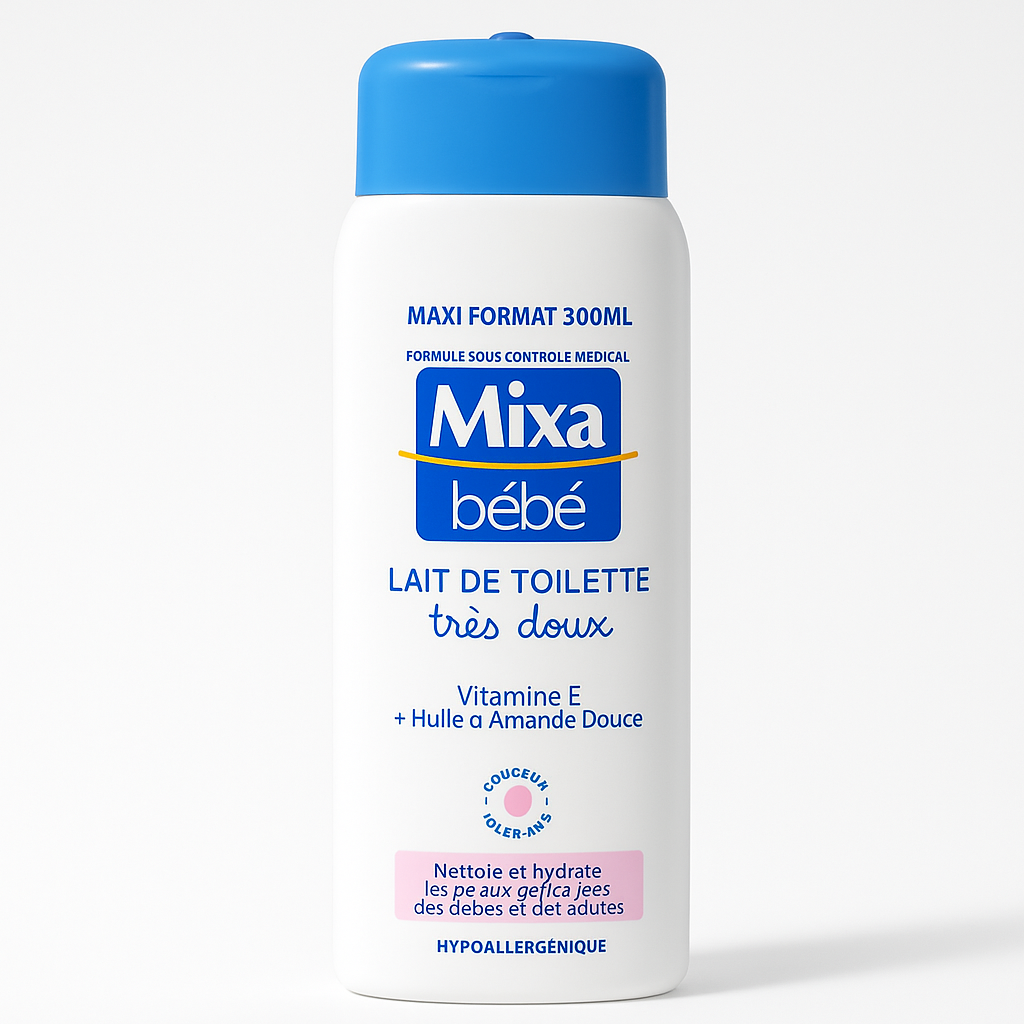 Mixa Bébé Gentle Cleansing Milk with Vitamin E & Sweet Almond Oil - 300ml